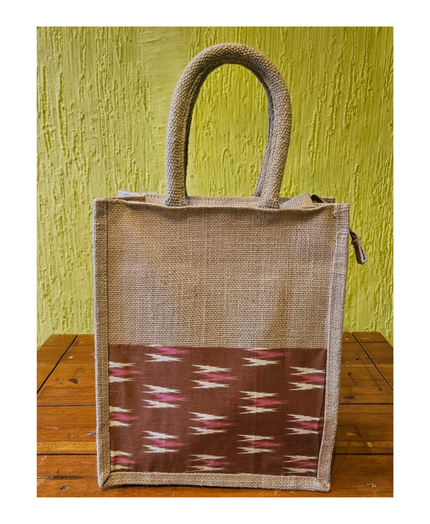 Jute Lunch Bag With Kalamkari