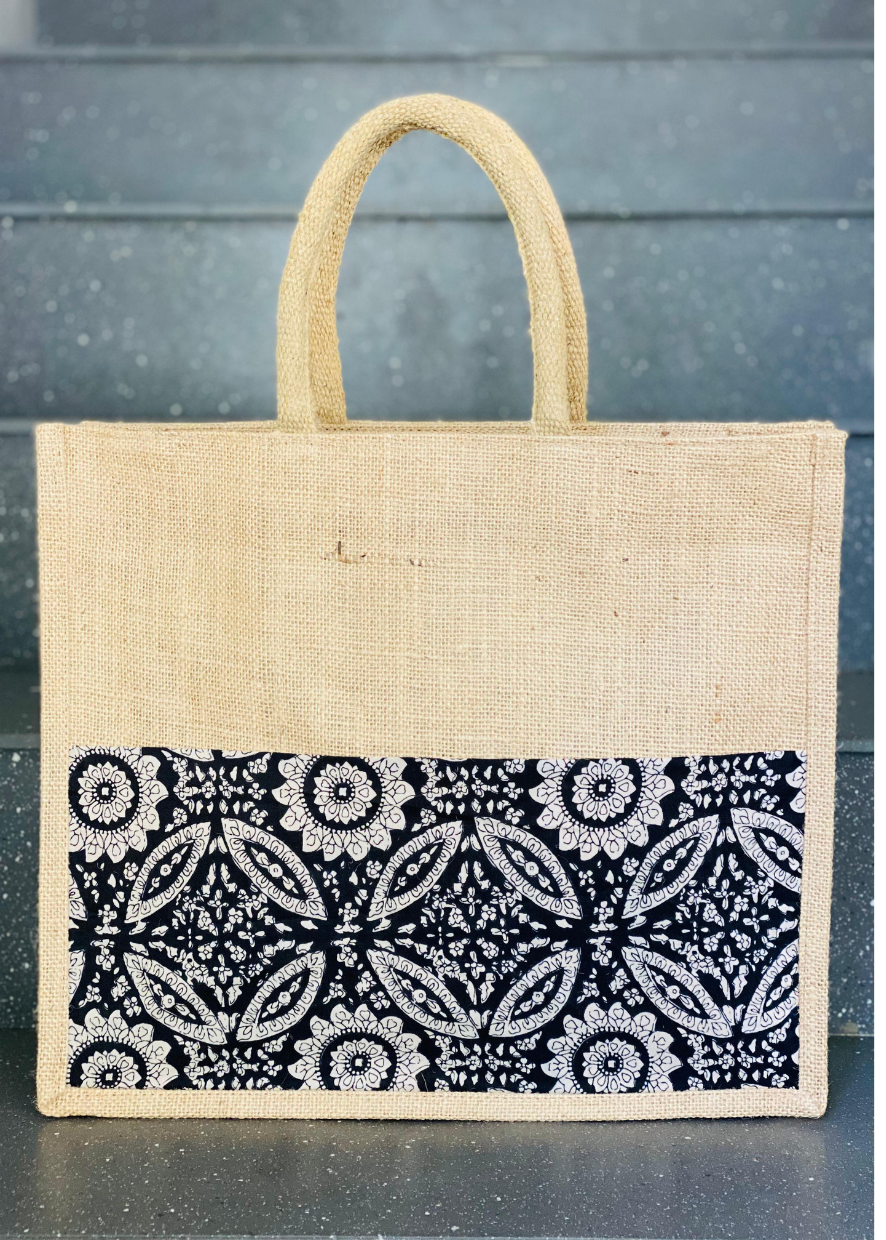 Jute Shopper With Kalamkari