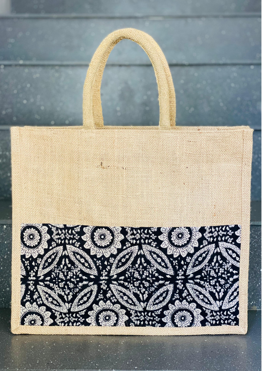 Jute Shopper With Kalamkari